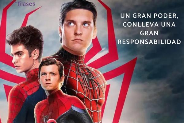 Frases inspiradoras de Spiderman sobre el poder y la responsabilidad